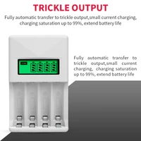 For AA/AAA Rechargeable Battery Charger LCD Display Portable Universal Adapter USB Cable Type C Interface Fast Charging Tool 5
