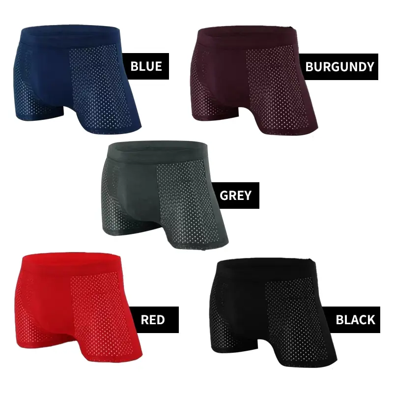 Men Sexy Boxers Underwear Underpants Blue Black XL XXL 3XL Silky Cool  Breathable Mesh Casual Sports Fashion Fitness Ventilate - AliExpress