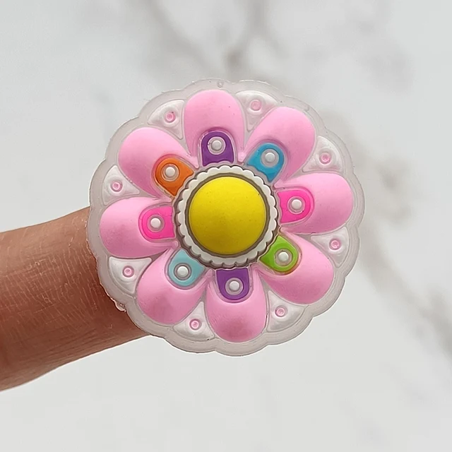 Translucent Design 1Pcs PVC Shoe Buckle Accessories Funny DIY Flower Rainbow Shoe Buttons Decor Jibz For Croc Charms Kid Gift H