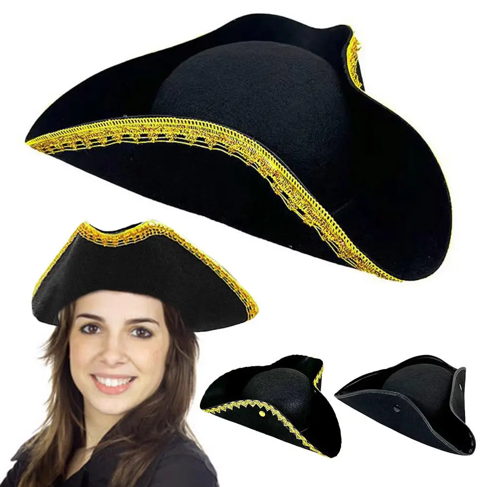 Pirate Captain Hat For Women Man Unisex Cosplay Pirate Hat Unique Halloween Party For Historical Reenactments pirate hat