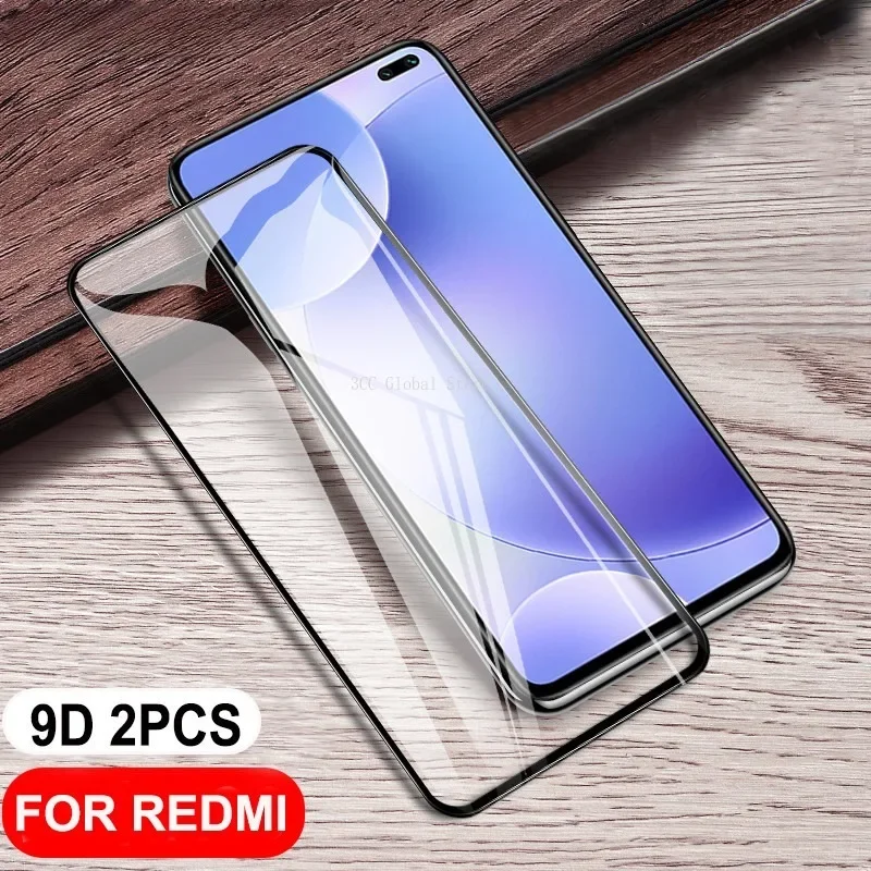 

9D Protective Glass For Xiaomi Redmi K40 Note 10 9 8 Pro Max 8T 9T 9A POCO X2 X3 NFC M2 M3 C3 Mi 10T Pro 11Lite Screen Protector