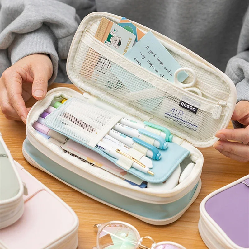 Stylish Foldable Pencil Case - Large Capacity Pen Holder and Desk Organizer