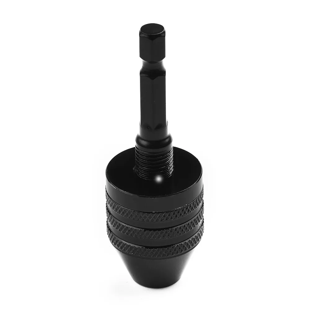 

1pc 1/4" Hex Shank Keyless Drill Chuck Drill Bit Adapter Aluminum Alloy(Drill Chuck)+Carbon Steel(Shank) Quick Change Driver New