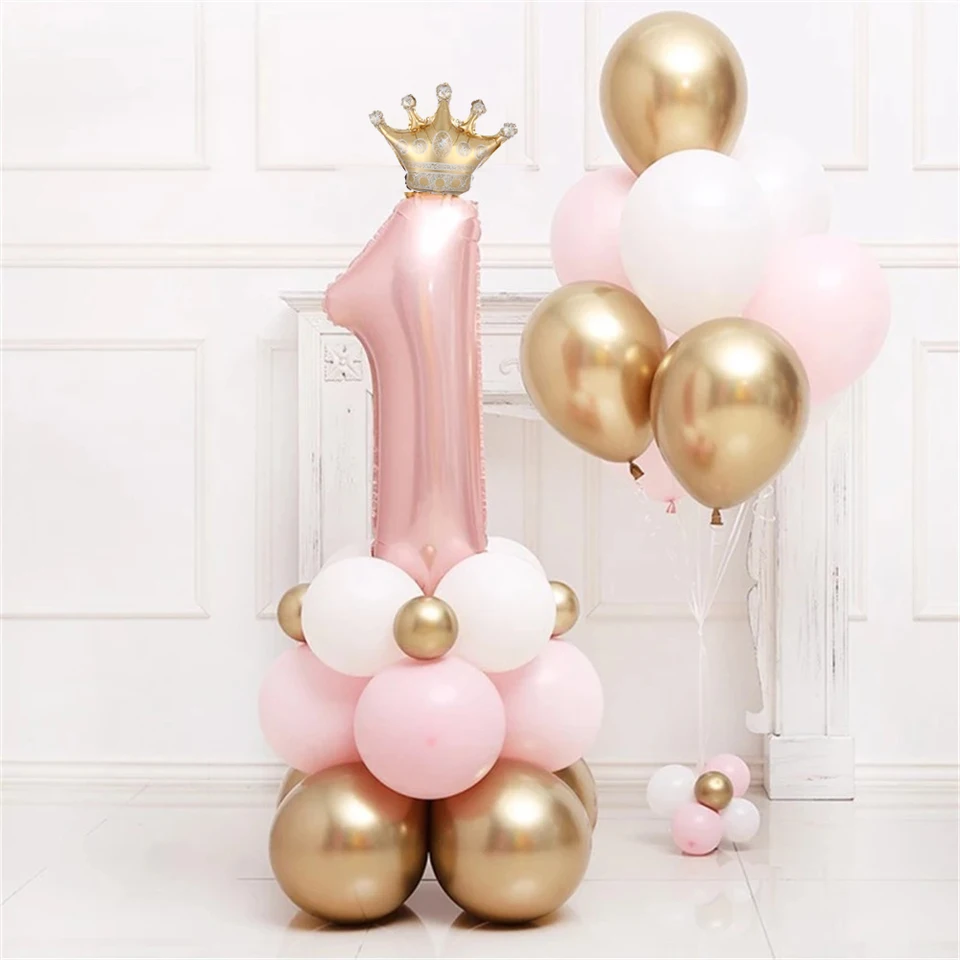 Ballon Chiffre 1,Ballons Beige Numéro 1,Anniversaire