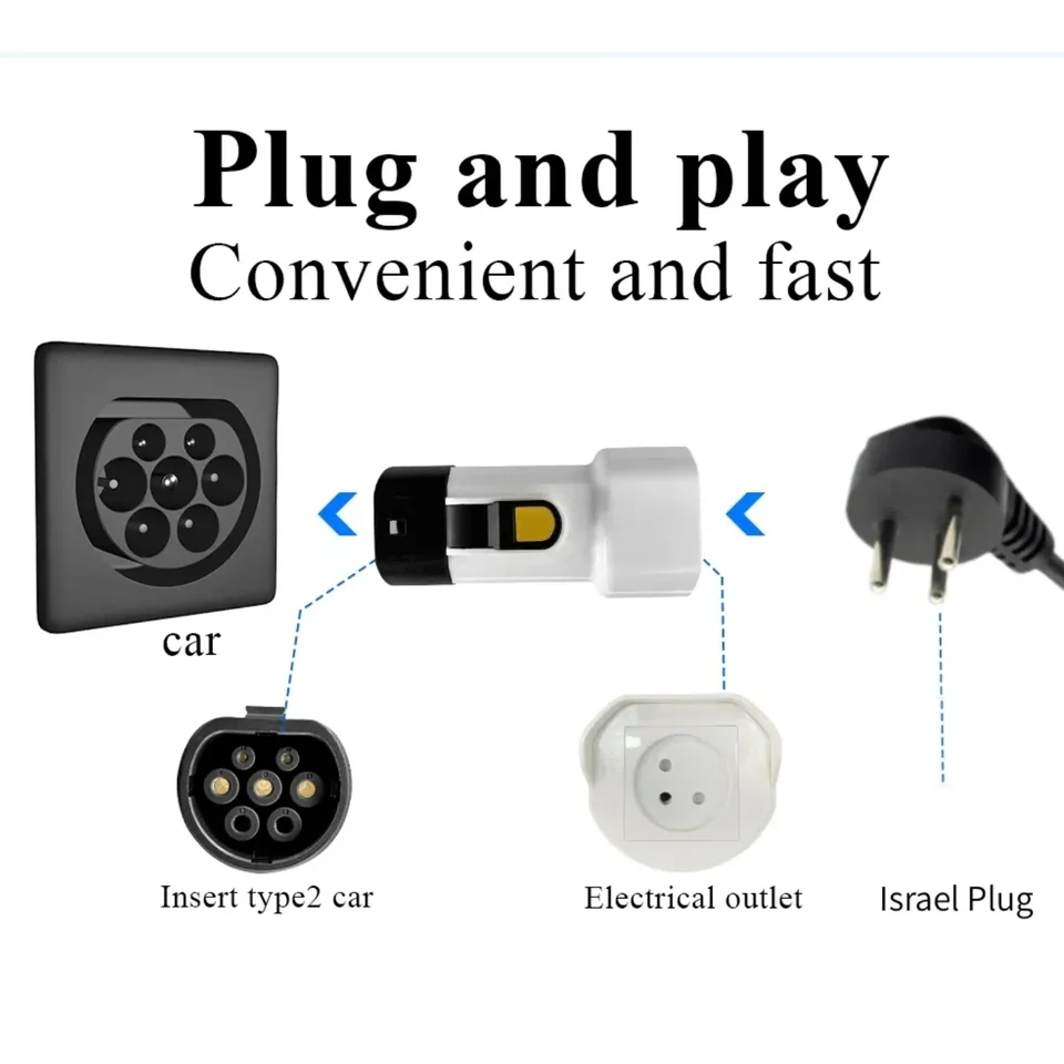 Type 2 V2L 16A Vehicle to Load Adapter for MG BYD SMART Xpeng
