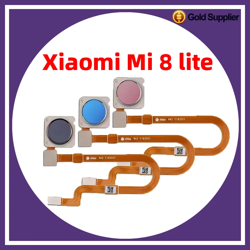 

Original For Xiaomi Mi 8 Lite Fingerprint Sensor Home Return Key Menu Power Button Flex Ribbon Cable Black Pink Blue
