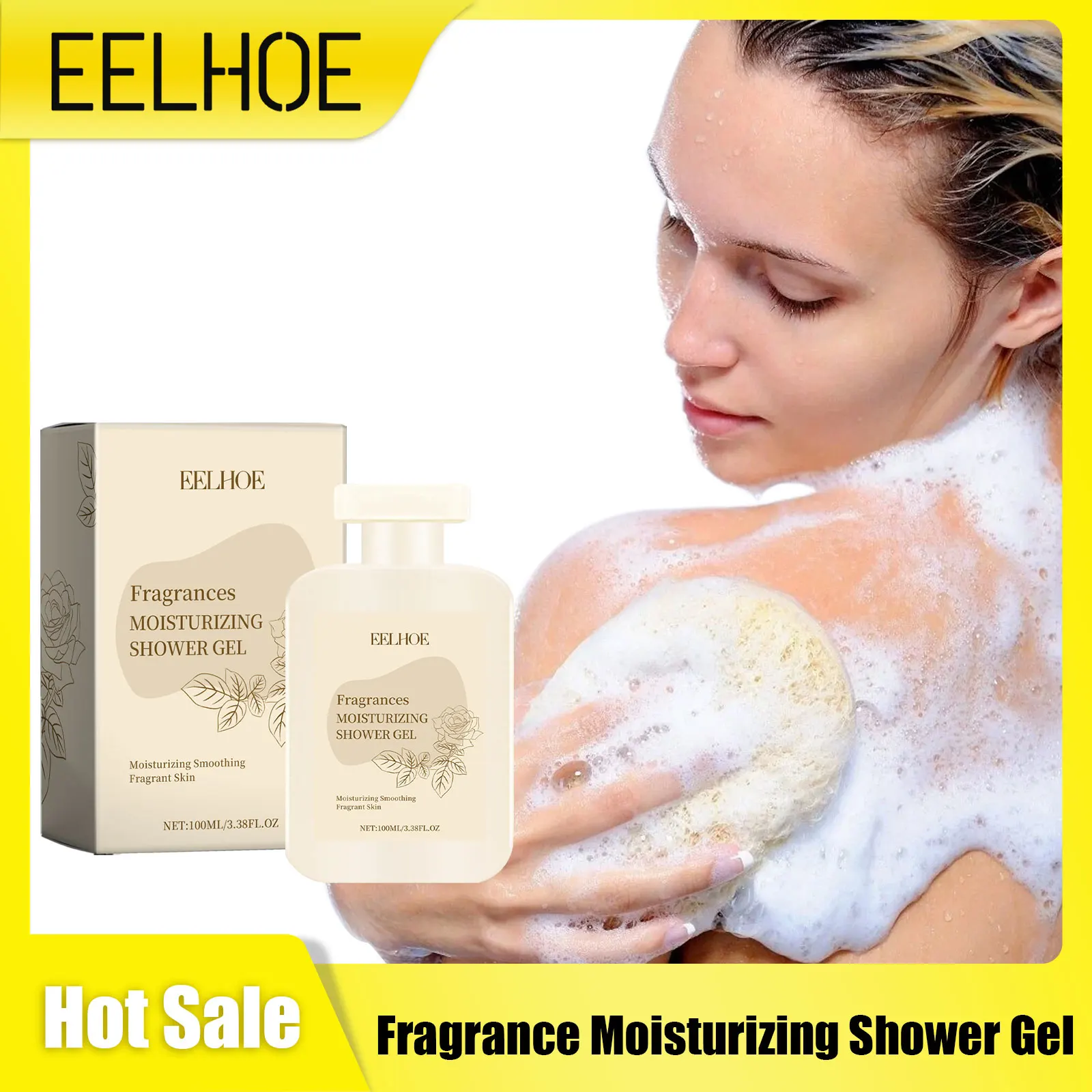 Rose Moisturizing Shower Gel Smooth Skin Oil Control Hydrated Skin Body Cleansing Exfoliation Long Lasting Fragrance Body Wash