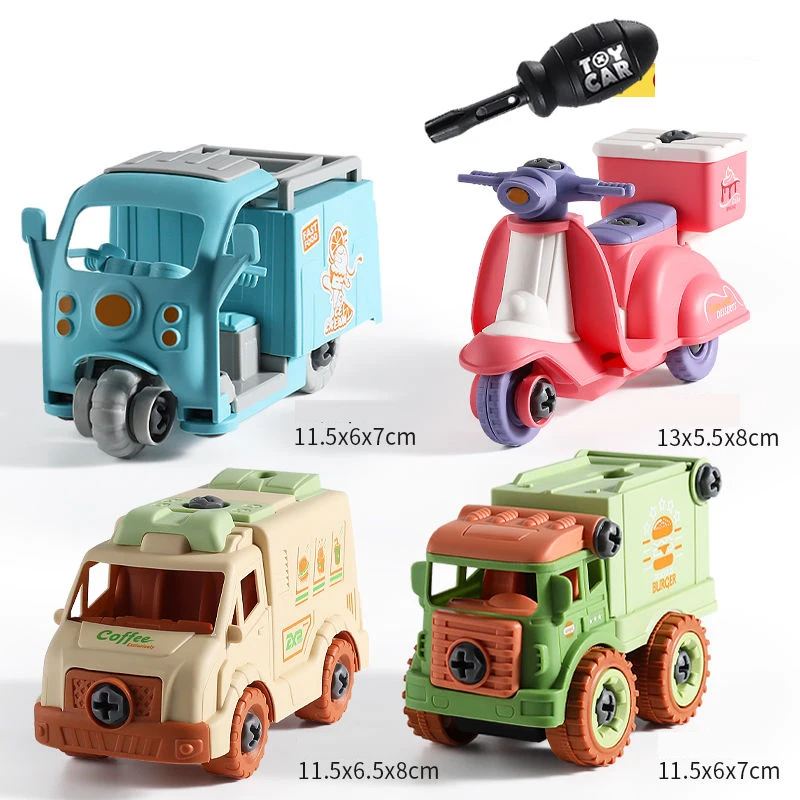 Assemble Toy Screw Toy Vehicle DIY Take Apart Plane Bus Rocket Toys for Kids Boy