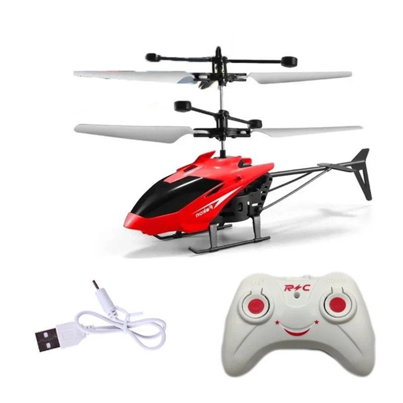 

Mini Two-channel remote control airplane toys Rechargeable RC helicopter induction hovering aerial vehicle Drone toy children