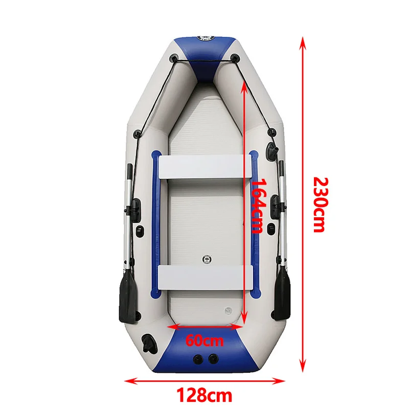 3 Layers Laminated Wear-Resistant Kayak Fishing Boats with Air Deck Set for Three Independent Air Chambers PVC Inflatable Boat