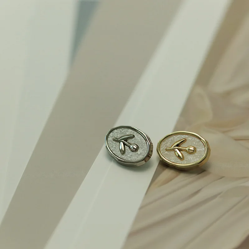 의류용 타원형 튤립 꽃 단추 장식, 바느질 액세서리, 패션 셔츠 스웨터, 의류 단추, 18mm, 23mm, 10 개