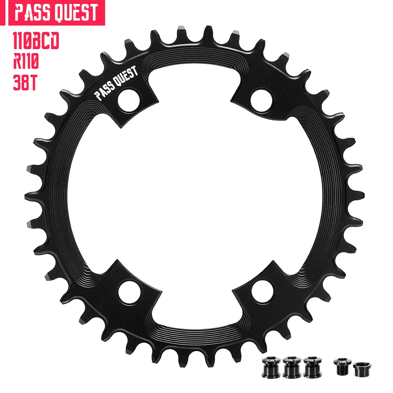 おまとめ4点【5P-58, 5P-59, 5O-2, 51-133】 PASS QUEST 110BCD 4 Bolts Bicycle Chainring Narrow Wide