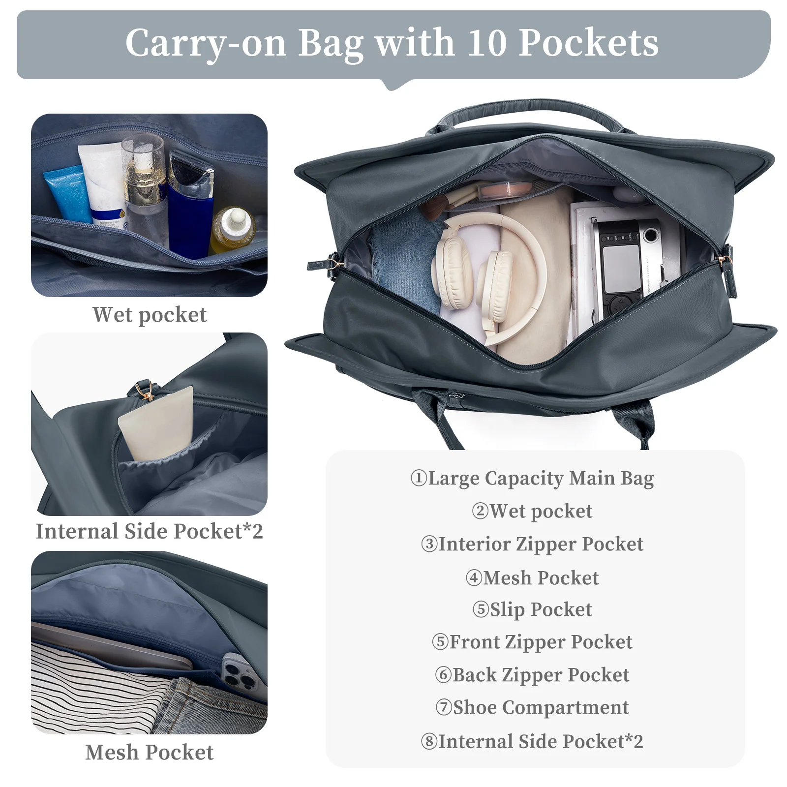 Women's Business Travel Luggage Bag Portable Storage Bag, Large Capacity Travlel Bag with Shoe Compartment Duffle Weekends ﻿