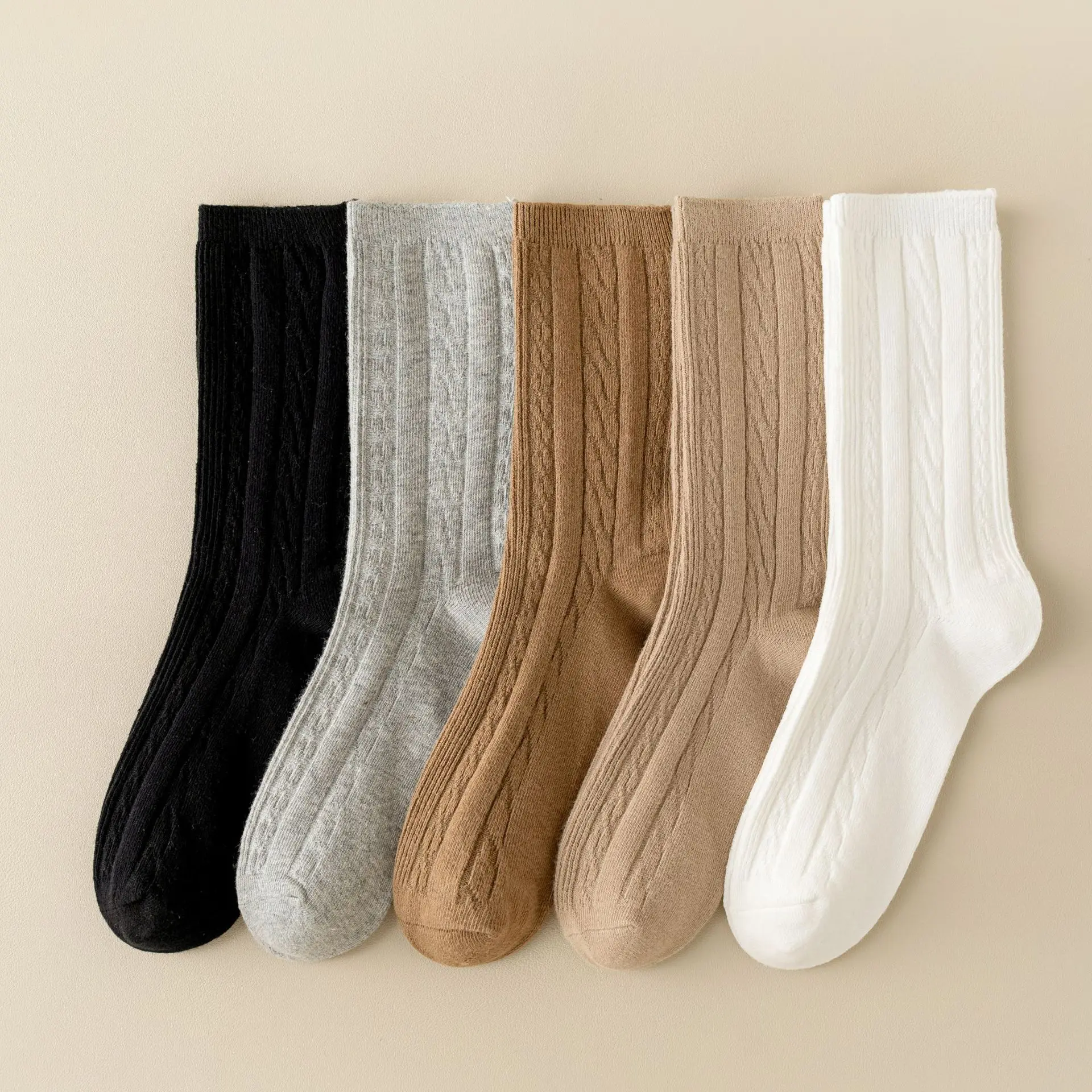 

Solid Cotton Men‘s Socks Twist Long Socks Man Fashion Business Socks Male Warm Calcetines Meias