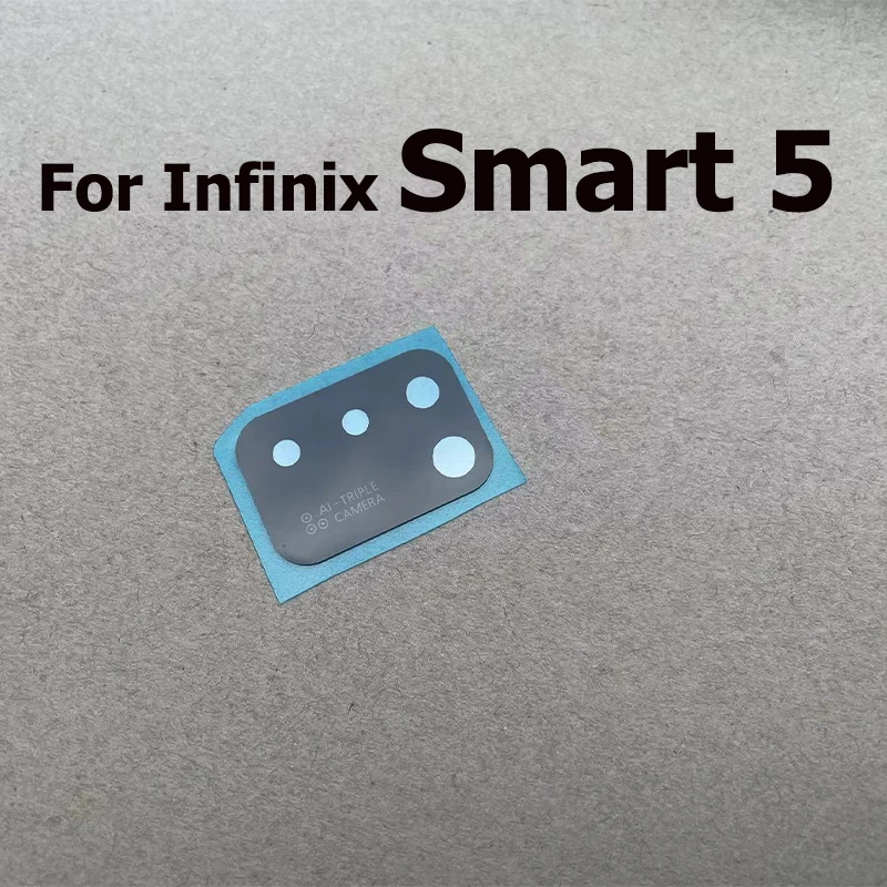 

Стекло для объектива задней камеры Infinix Smart 5, Задняя стеклянная крышка с наклейкой, запасные части