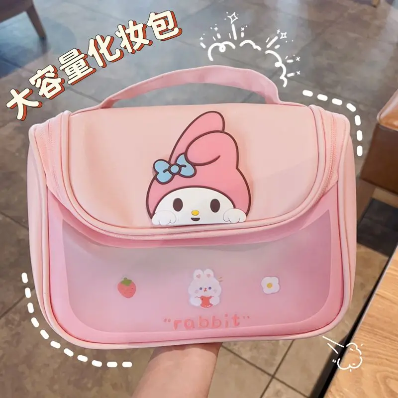 

Sanrio Cinnamoroll аниме милая кавайная Большая вместительная косметичка Милая мультяшная моя мелодия водонепроницаемое хранилище фотоаксессуары для девочек Подарки