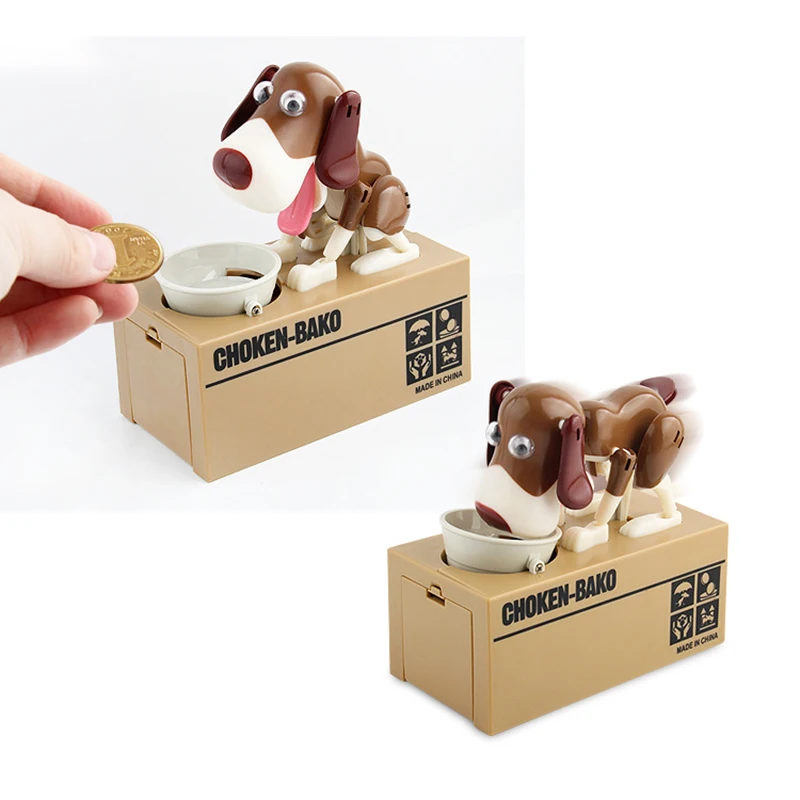 Cartoon Cute Money Eating Dog Savings Jar Toy Funny Stealing Money Dog Fortune Eating Savings Jar Children Toys Gifts