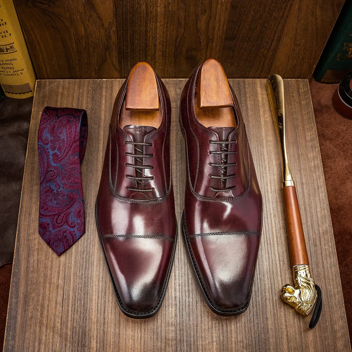 slim fit dress slacks Raven Nero Logo Monk Loafers with Rose Gold Buckle 48.5 main image 0