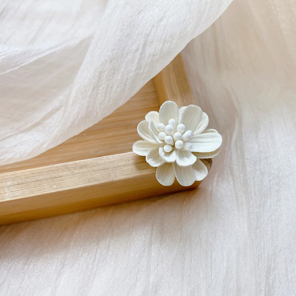 패브릭 입체 꽃, 의류 액세서리, 귀걸이 헤어 클립 헤어 액세서리 모자 장식 꽃 Diy 공예