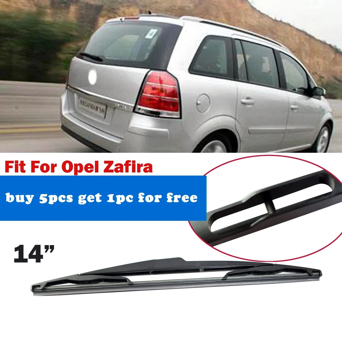 

1PC Car Rear Wiper Blade 14" Windscreen Windshield Auto Wipers Accessories for Opel Zafira YC102012-zafira