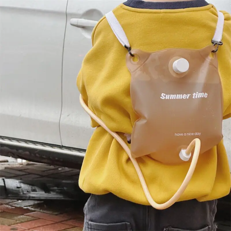 Children's Soft Pack Water Bag Water Gun Draw Long Shot Summer Splashing Backpack Water Gun Kids Toys Gifts Backpack Water Gun 3