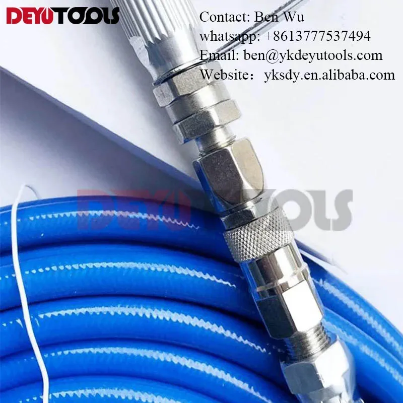 Stainless Steel Airless Spray Gun Swivel Joint Connector – High Pressure Paint Spray Hose Accessory With Filter - View #11