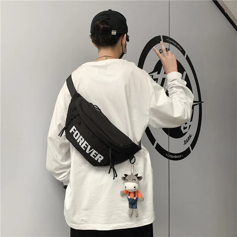 Fashionable Chest Bag for Both Men and Women Trendy Street Couple Waist Bag Simple and Versatile Single Shoulder Crossbody Bag
