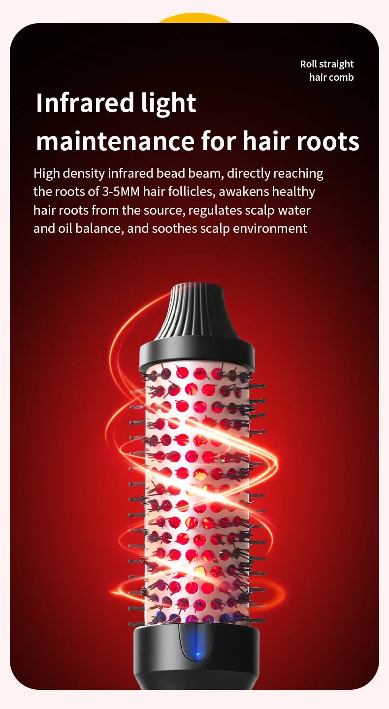 Escova alisadora e modeladora de cabelo profissional com aquecimento ptc_voghion.com