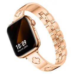 Engraved Bangle - Style Metal Watch Band - 42 44 45 46 49MM (Rose golden)