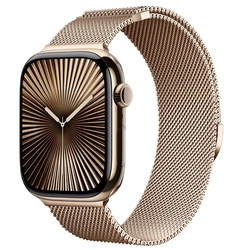 Elegant Milanese Loop Strap for Ultra 3 - 2 - 1 49mm (Retro gold)