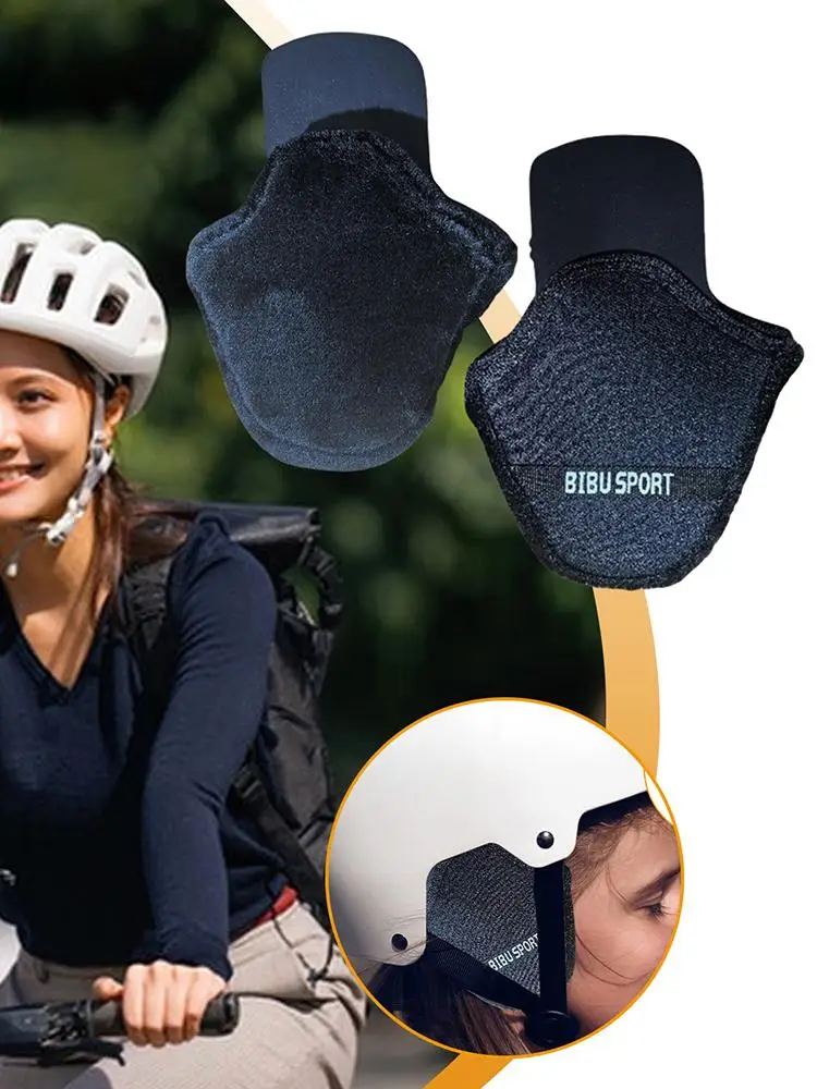 1 Pair Windproof Motorcycle Ear Pads Warm for Cycling Protective Covers for Biking Audible Riding Ear Warmers for HalfHelmets