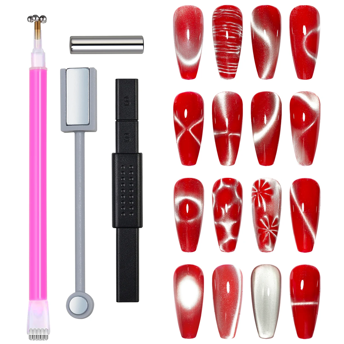 4/5/10Pcs Multi Functional Nail Art Magnetic Stick Kits For Cat Eye Gel Decoration Magnetic Bar Nail Enhancement Tool