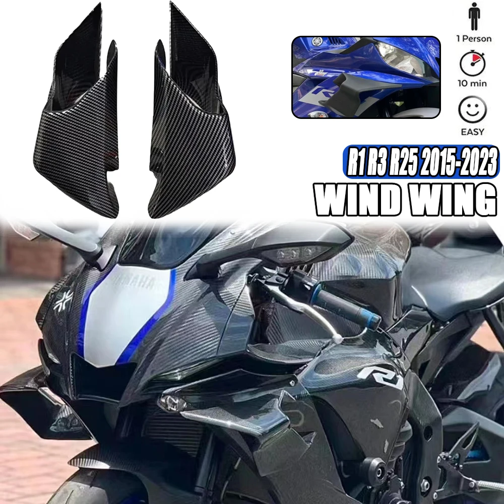 

Motorcycle Aerodynamic Winglets For YAMAHA YZF-R1 YZF-R25 2015-2023 YZF-R3 Fixed Wind Wing YZF R1 R3 R25 Fairing Shell