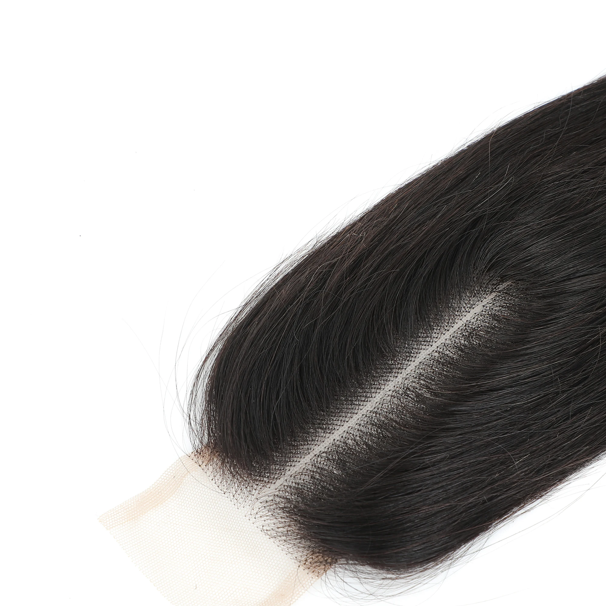 Braziian Body wave Human Hair Soft Virgin Hair 2x6 Pre Plucked Lace Closure Transparent Closure for Women Natural Hairline