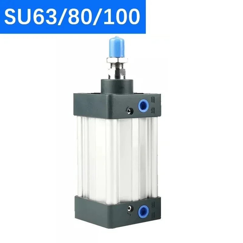SU32/40/50/63mm Bore Inner Rod Double Action Air Cylinder Pistons Stroke 25-1000mm SU Series Pneumatic Cylinders