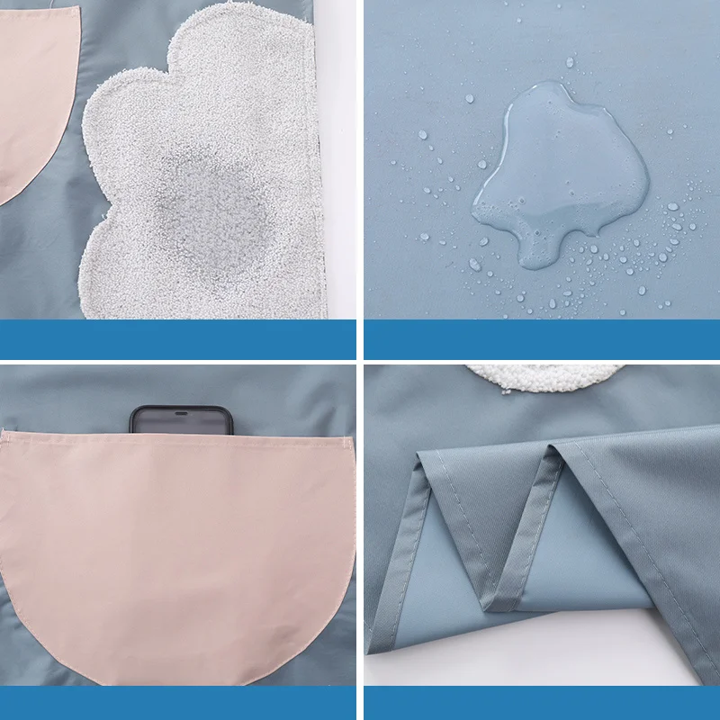 1PC Cute Cartoon Girl Printed Apron, Hand Erasable Apron - Oil Resistant Kitchen Apron for Home Cooking