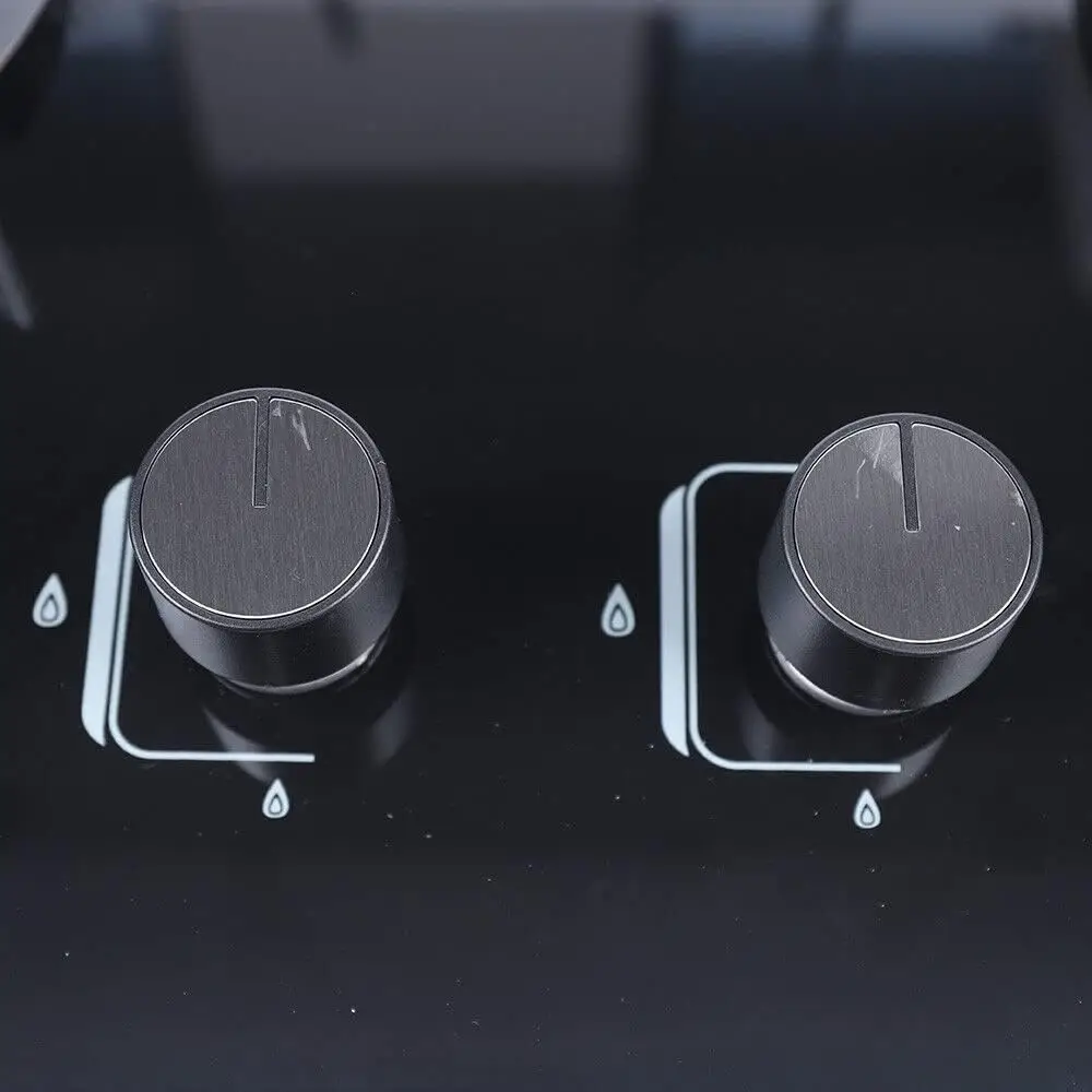 Cooktop with 2 Metal Knob, Burner Gas Stovetop Stainless Steel Built-in Hob, Built-in Natural Gas Cooker Stove