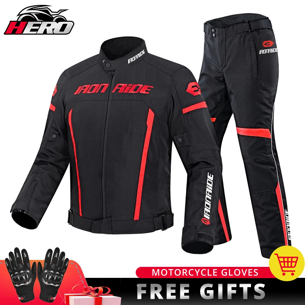 

Motorcycle Jacket Men Chaqueta Moto Wearable Riding Racing Waterproof Moto Protection Motocross Suit With Linner For 4 Season