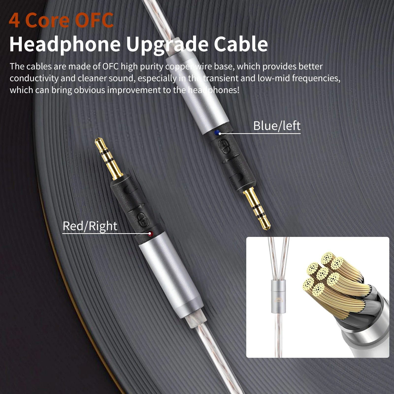 OKCSC R70X イヤホンケーブル Technica R70X/R70xa 用 4 コア