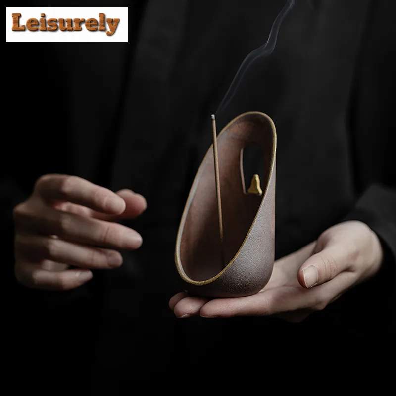 Creative  Odhisattva Shadow Ceramic Thread Incense Burner Zen Censer Burner Insertion Holder Aromatherapy Seat Tea Ceremony