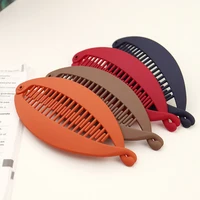 Matte Fish Shape Hair Claw Clips Ponytail Holder Hair Jewelry Twist Banana Barrettes Hairpins Hair Accessories For Women Clamp 3