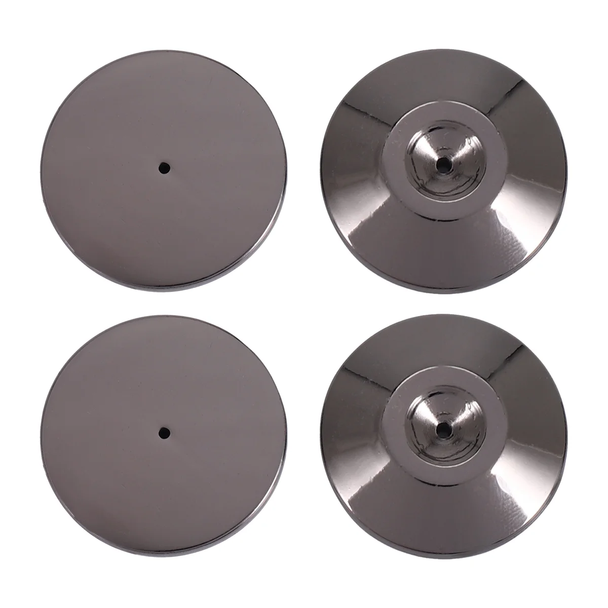 Newest 4 Pcs Speaker Pure Copper Spikes Pads HiFi Speaker Box Isolation Floor Stand Feet Cone Base Shoes Pad (Black)