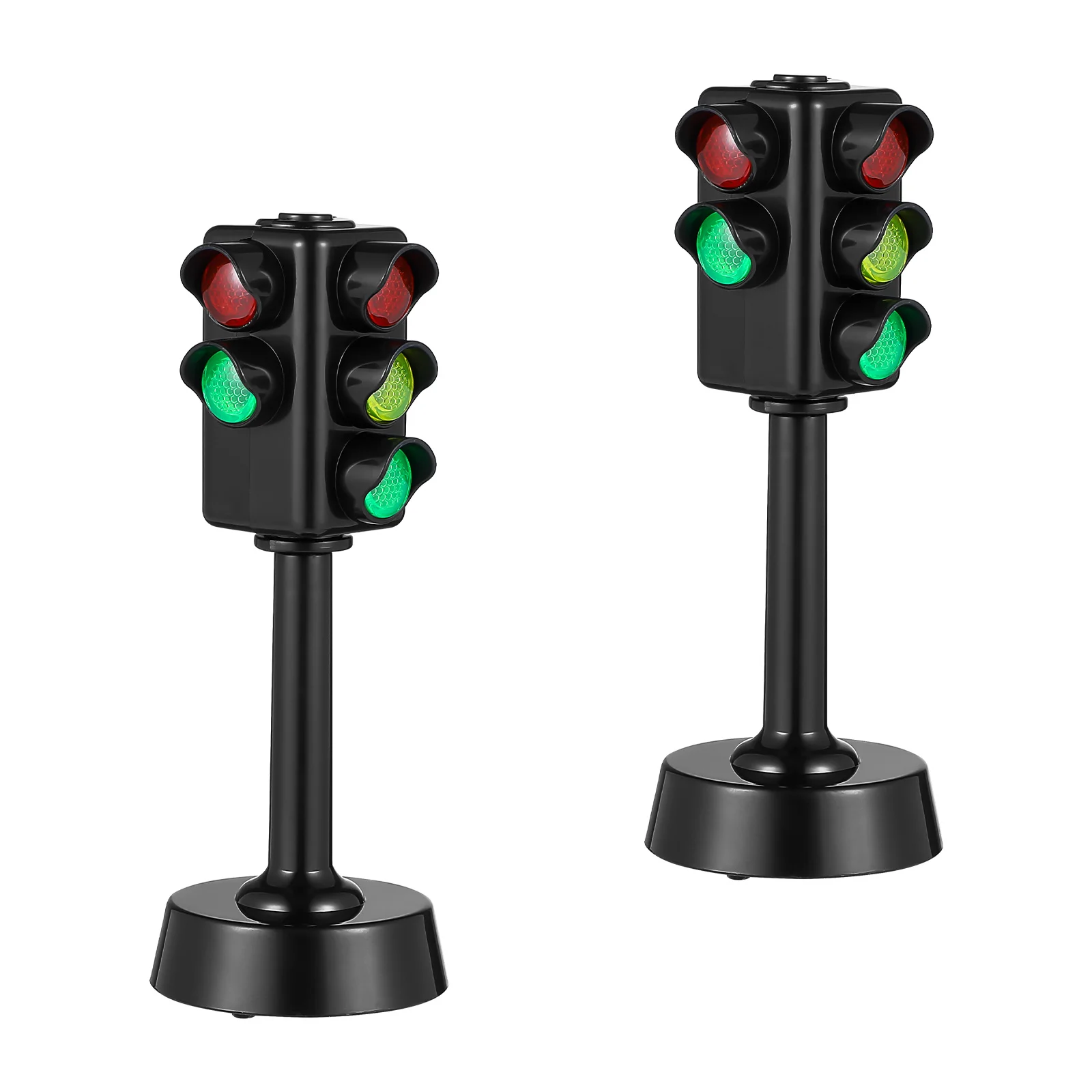 Traffic Light Miniature Traffic Stop Light Model Signs for Kids Preschool Toys for Childrens Stoplight 2pcs traffic light toy