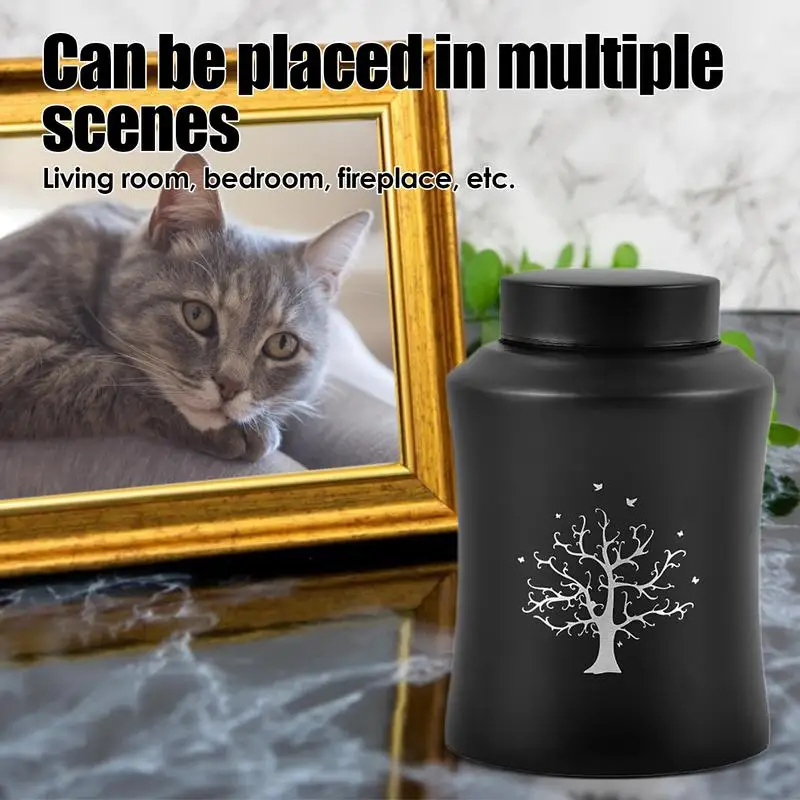 Cremation Urn Pet Urns For Ashes Stainless Steel Ashes Cat Dog Urns Memorials Elegant Secure Closure For Cremation In Living