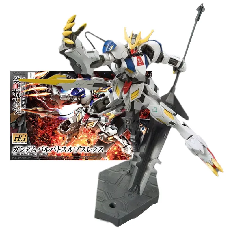 Bandai Genuine Figure Gundam Model Kit Anime Figures HG IBO 1/144 Gundam Barbatos Lupus Rex Collection Gunpla Action Figure Toys