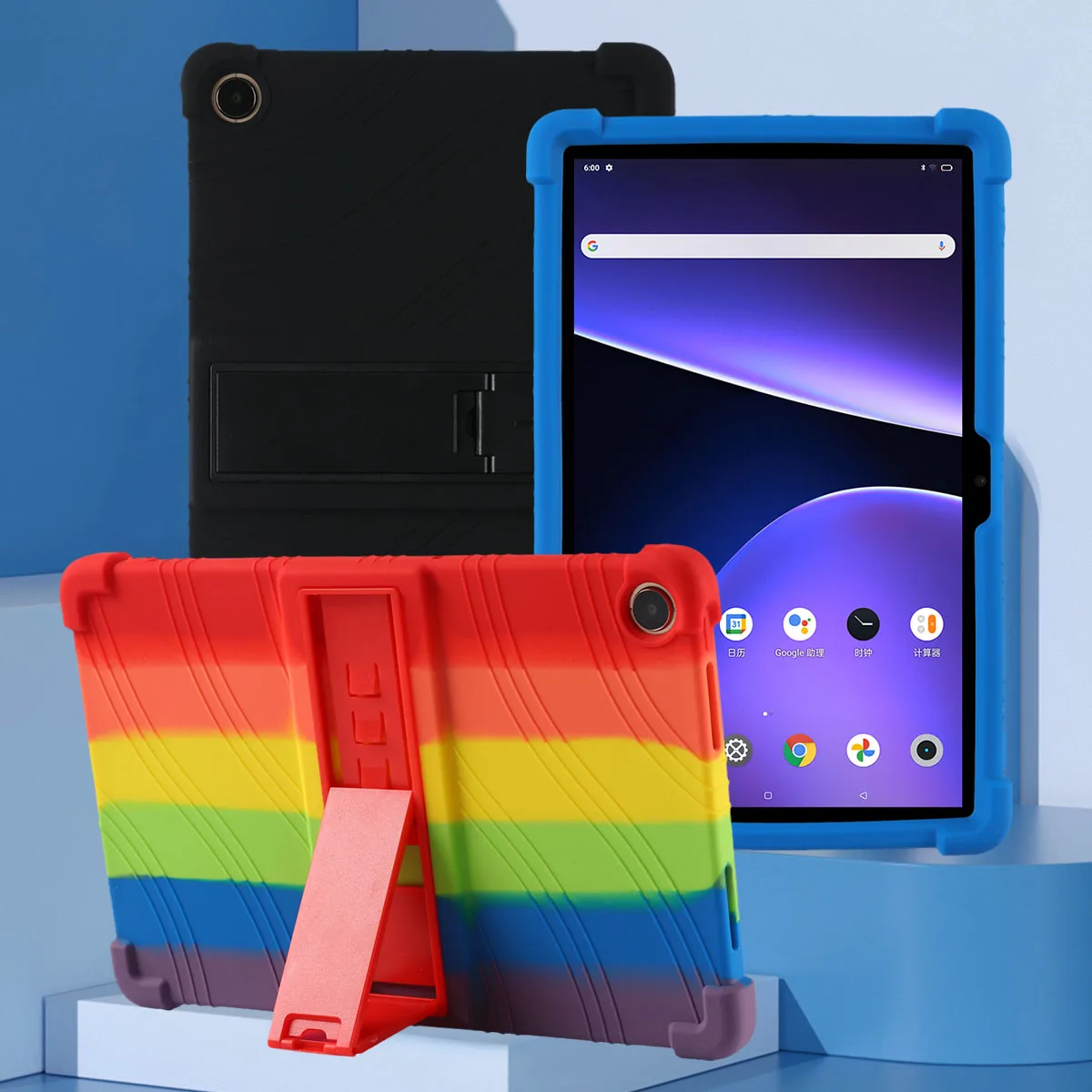 Capa para Xiaomi Pad Pro 11 Polegada Redmi Pad 10 10.61 Polegada 10.6 Suporte Capa de Silicone Macia Ajustável Kids Tablet Case Shell