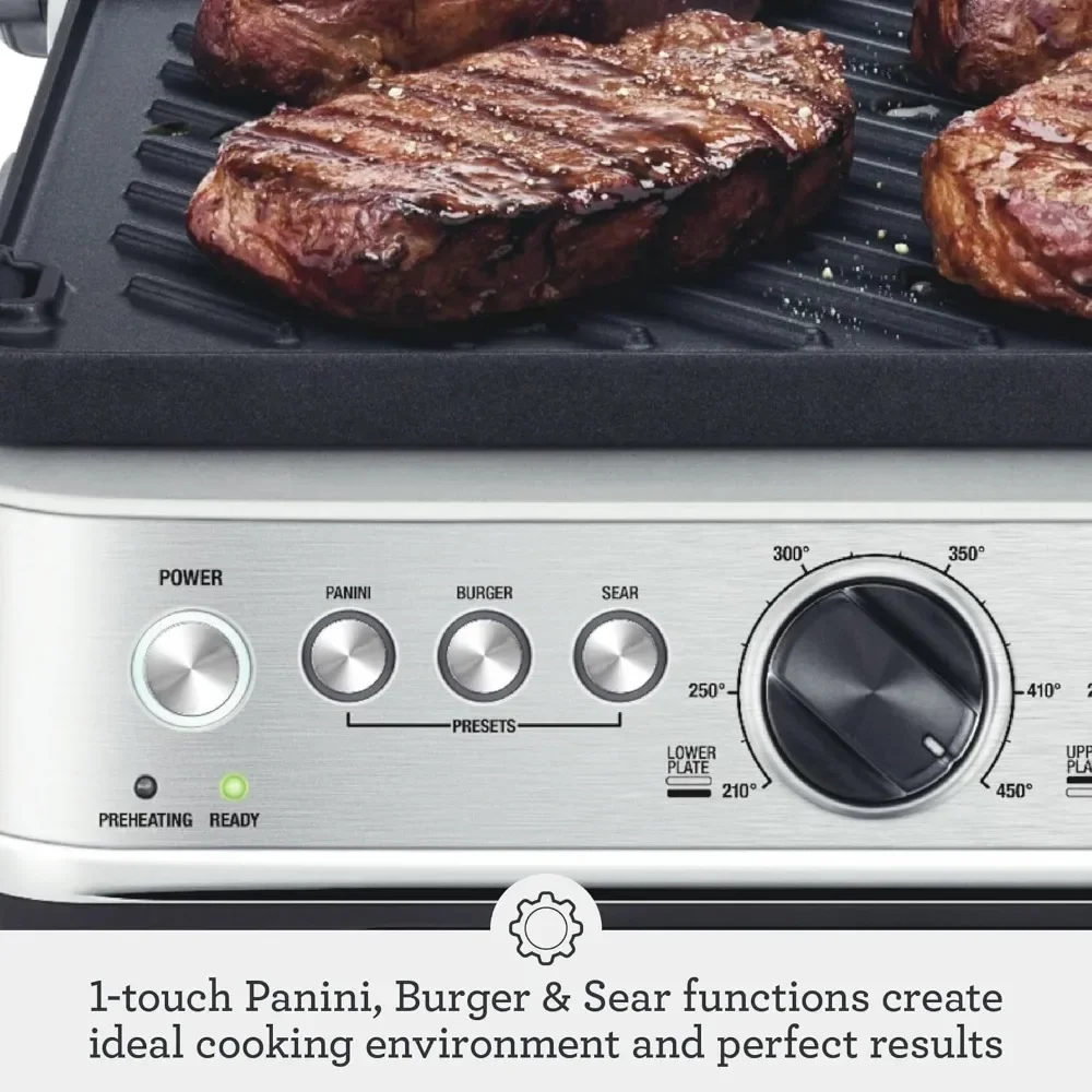 BGR700BSS the Sear and Press countertop electric grill, Medium, Brushed Stainless Steel 4