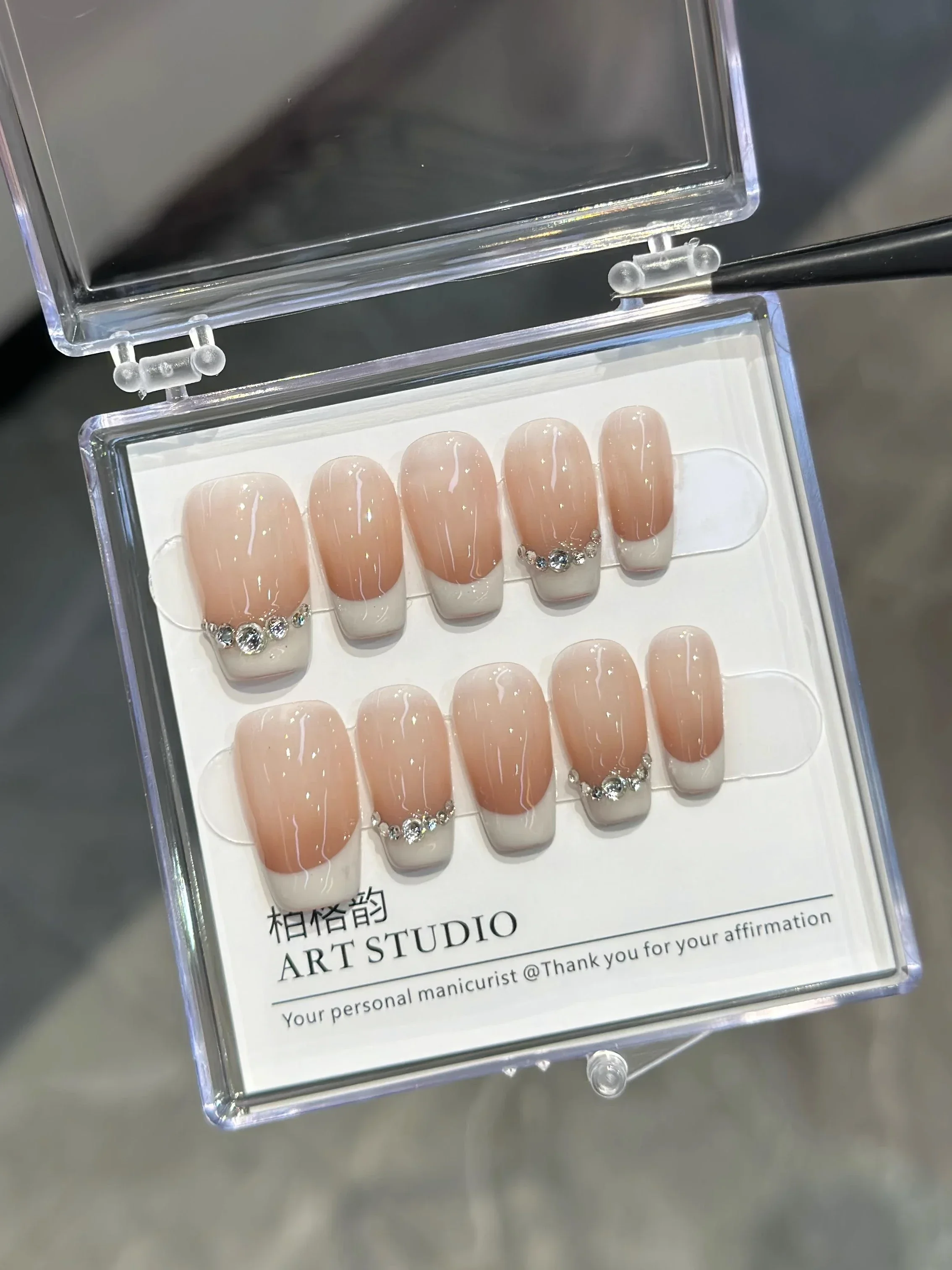 

French Diamond in the Debris Hand-Made Custom Wear Armor Short Nail Stickers