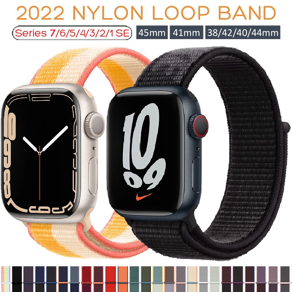 Ремешок для Apple Watch Series 6/5/4 40 мм 44 нейлоновый мягкий воздухопроницаемый сменный