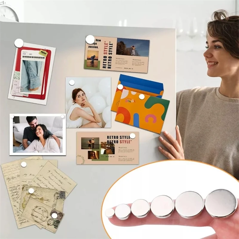 Versatile Circular Magnets for Kitchen Organization - Multiple Sizes Available
